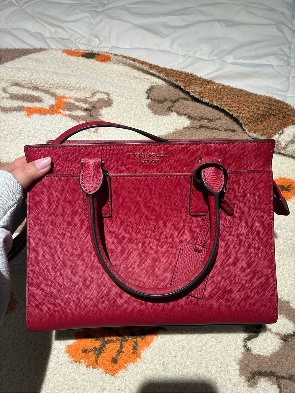 kate spade Deep Red Leather Top-Handle Purse